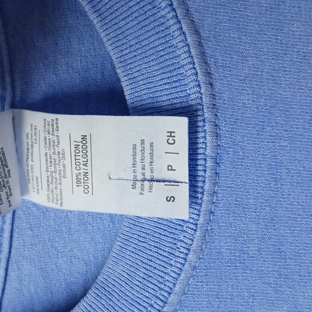 Gildan PTOWN Cotton Blue T-Shirt Size S - Picture 6 of 10